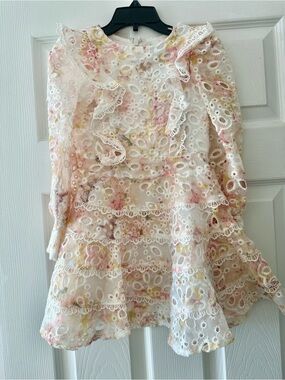 Bardot junior - Eyelet Floral Ruffle Dress Top in Soft Pastels